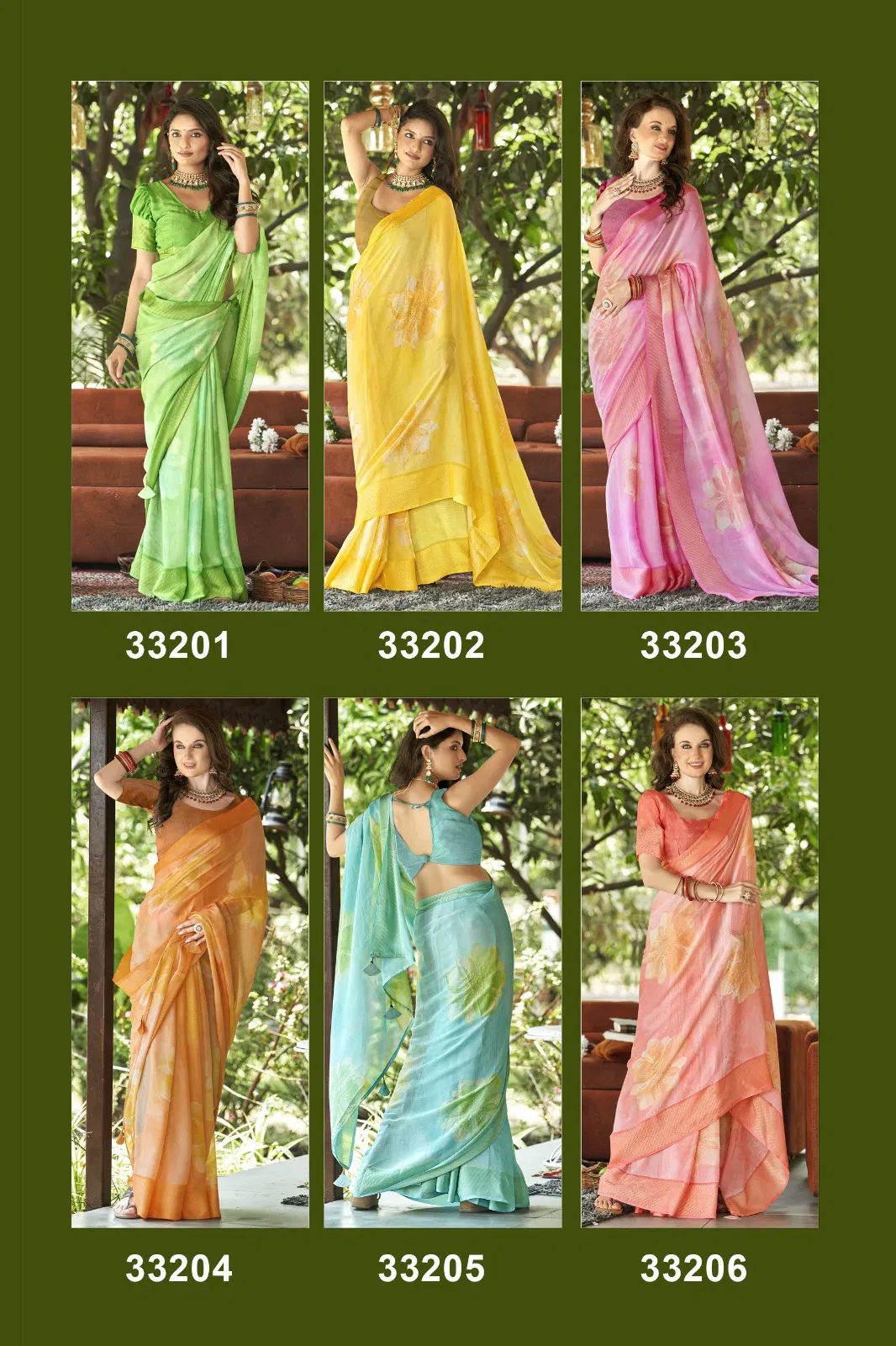 Kanvika By Vallabhi Moss Chiffon Printed Wholesale Daily Wear Saree In India